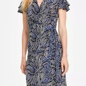 Anne Klein Women's Flutter Sleeve Wrap Dress